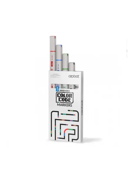 Rotuladores ozobot color code doble punta colores negro rojo azul verde