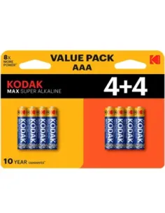 Blister pilas kodak alcalina max aaa lr3  blister 4+4