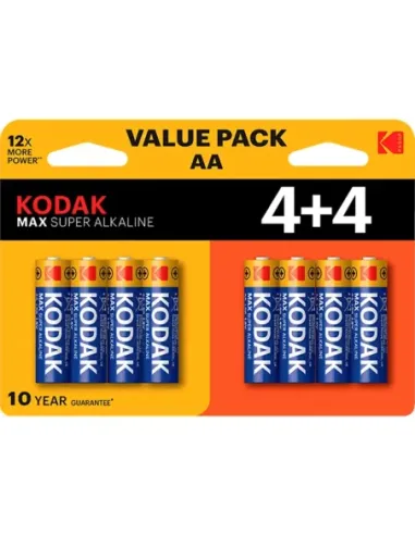 Blister pilas kodak alcalina max aa lr6  blister 4+4
