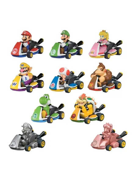 Vehículo mario kart retrofriccion 1 unidad aleatoria
