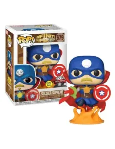 Funko pop marvel infinity warps soldado supremo glow in the dark brillo en la oscuridad exclusivo 36820