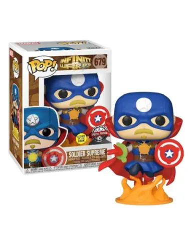Funko pop marvel infinity warps soldado supremo glow in the dark brillo en la oscuridad exclusivo 36820