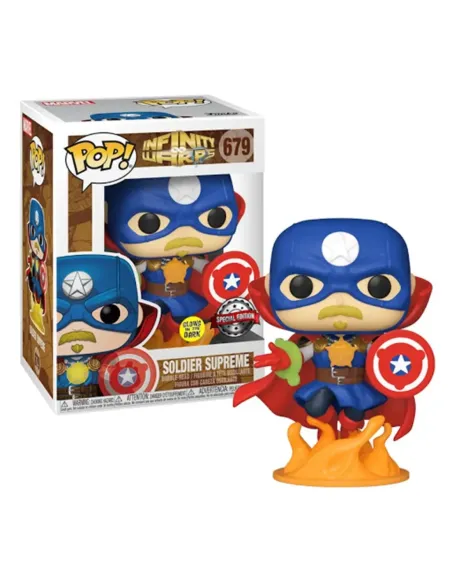 Funko pop marvel infinity warps soldado supremo glow in the dark brillo en la oscuridad exclusivo 36820