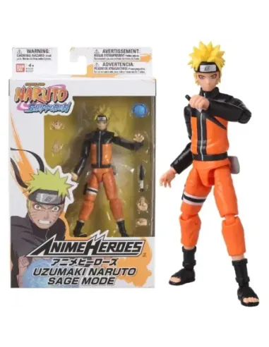 Figura bandai anime heroes naruto uzumaki naruto sage mode