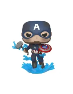 Funko pop marvel los vengadores endgame capitan america con escudo roto & mjolnir 45137