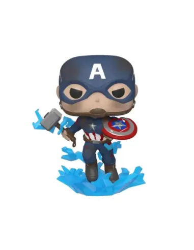 Funko pop marvel los vengadores endgame capitan america con escudo roto & mjolnir 45137