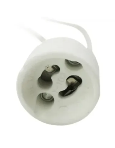 Porta lamparas silever electronics para casquillo gu10 230v 15 cm  ( bolsa de 50 unidades)