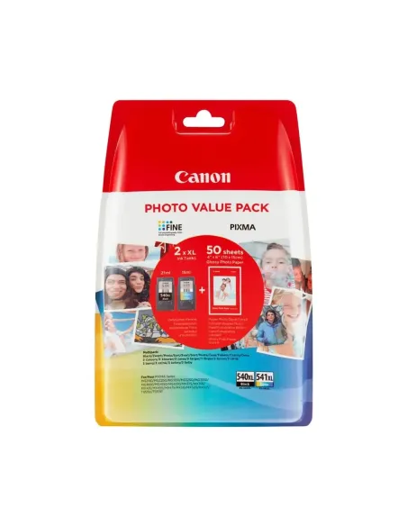 Multipack canon pg - 540l - cl - 541xl + papel fotografico