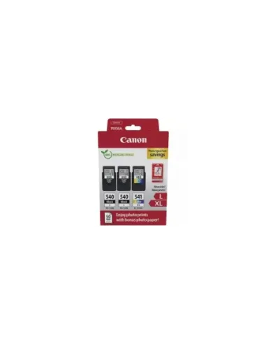 Cartucho de Tinta Original Canon PG-540L + CL-541 XL Multipack Alta Capacidad/ 2x Negro/ Tricolor + Papel Fotográfico