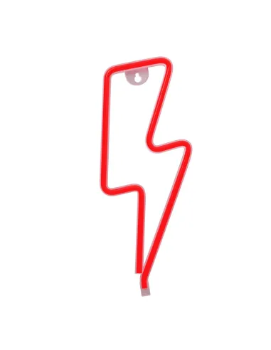 Lampara forever neon led light bolt red bat+usb