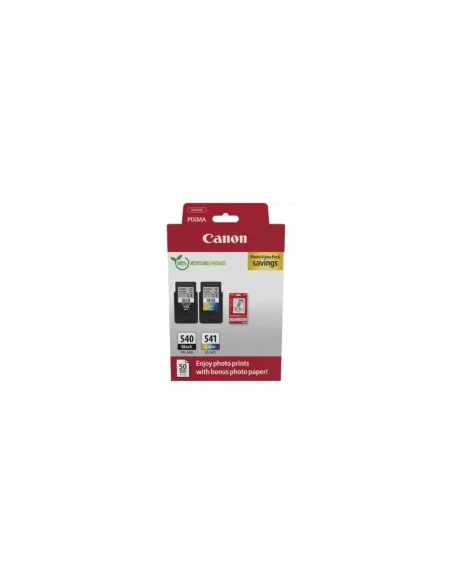 Cartucho de Tinta Original Canon PG-540 + CL-541 Multipack/ Negro/ Tricolor + Papel Fotográfico
