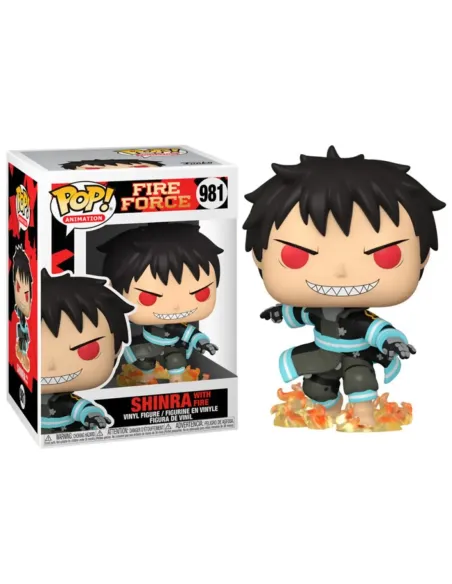 Funko pop animacion fire force shinra con fuego 56159