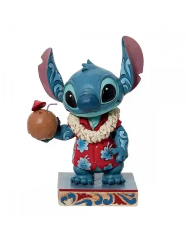 Figura decorativa enesco disney lilo & stitch -  stitch hawaiano