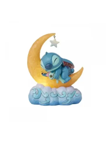 Figura luminosa enesco disney stitch y scrump en la luna