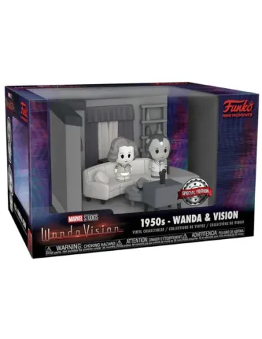 Funko pop marvel wandavision mini moments wanda & vision blanco y negro