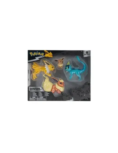 Figura jazwares pokemon multievolution eevee pack 4