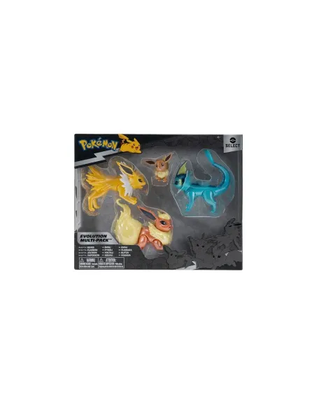 Figura jazwares pokemon multievolution eevee pack 4