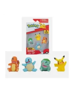 Pack 4 figuras pokemon iniciales de kanto