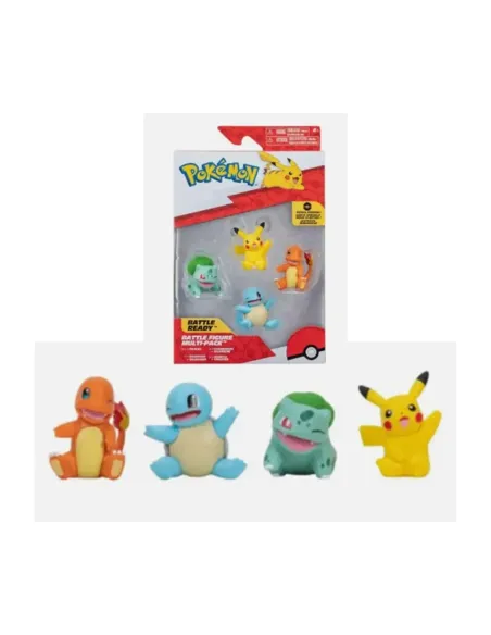 Pack 4 figuras pokemon iniciales de kanto