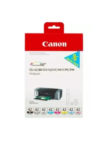 Multipack canon cli - 42bk - c - m - y - pm - pc - gy - lgy pack 8