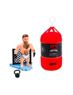 Ufc punching bag figura articulada 7 -5 cms + set lucha 1 unidad aleatoria