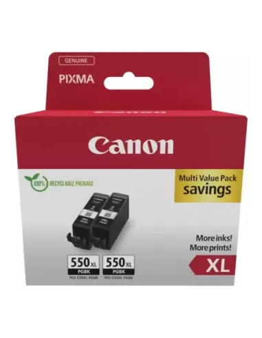 Pack cartucho tinta canon pgi - 550xl negro 2 uds