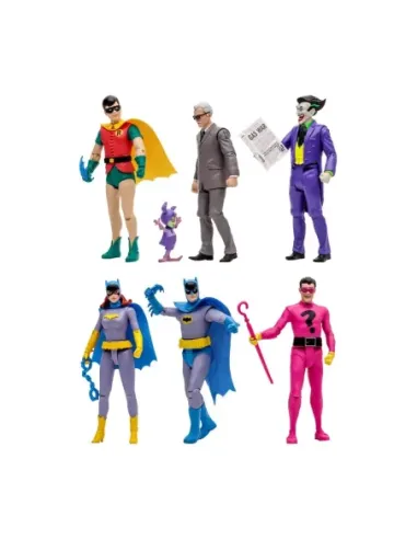Surtido de 6 figuras mcfarlane dc retro batman 66 15cm