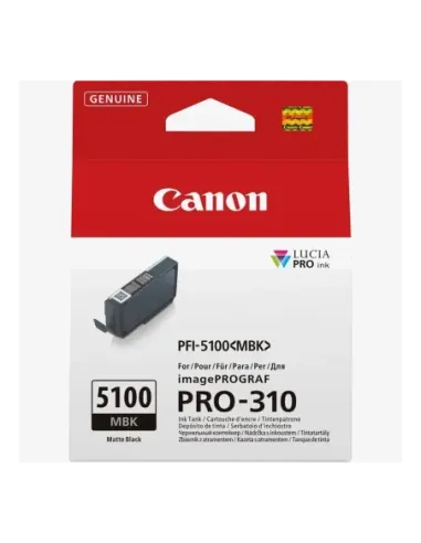 Cartucho tinta canon pfi - 5100mbk negro mate
