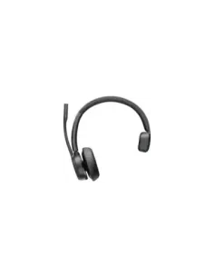 Auricular Inalámbrico Poly Voyager 4310 + Adaptador BT700 + Base de Carga/ con Micrófono/ Bluetooth/ Negro