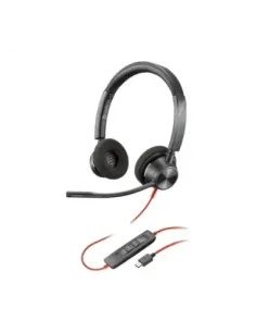 Auriculares poly blackwire 3320 stereo negro