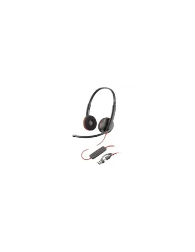Auriculares Poly Blackwire 3220 + Adaptador USB-C/A/ con Micrófono/ USB Tipo-C/ Bulk/ Negros