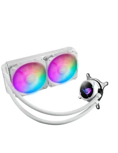 Kit refrigeracion liquida asus rog strix lc ii 240 argb white edition all in one 2 ventiladores 120mm gaming