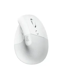 Mouse raton vertical logitech lift 6 botones 4000 dpi wireless inalambrico blanco crudo
