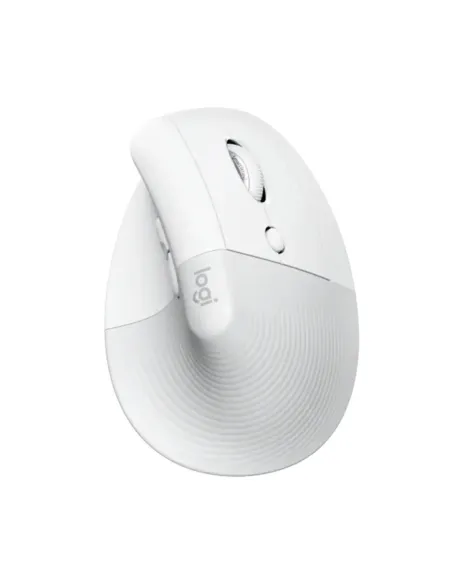 Mouse raton vertical logitech lift 6 botones 4000 dpi wireless inalambrico blanco crudo