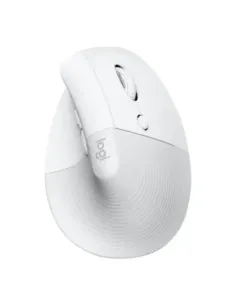 Mouse raton vertical logitech lift para mac 6 botones 4000 dpi wireless inalambrico blanco hueso