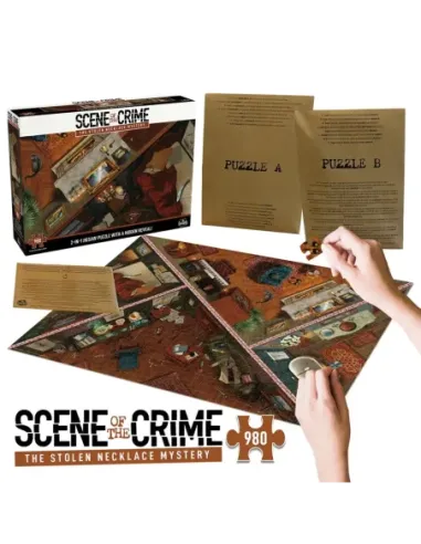 Juego de mesa puzzle escena del crimen el misterio del collar robado