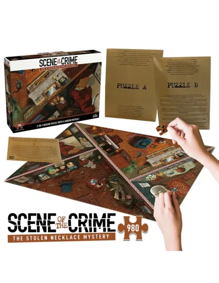 Juego de mesa puzzle escena del crimen el misterio del collar robado