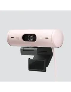 Webcam logitech brio 500 rosa full hd -  usb tipo c