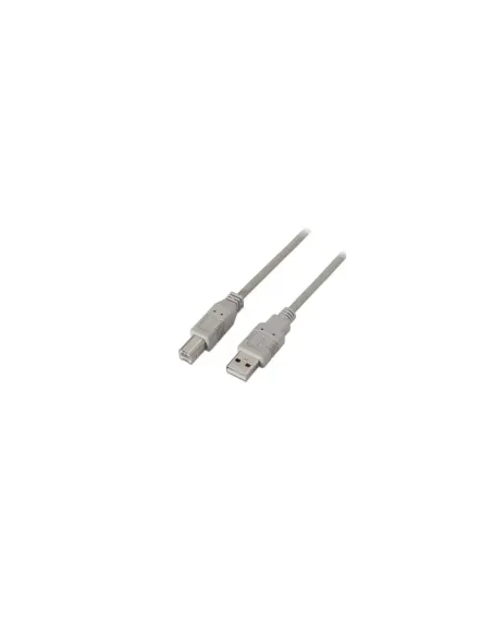 Cable USB 2.0 Impresora Aisens A101-0004/ USB Tipo-B Macho - USB Macho/ 4.5m/ Beige