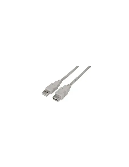 Cable Alargador USB 2.0 Aisens A101-0012/ USB Macho - USB Hembra/ Hasta 2.5W/ 60Mbps/ 1m/ Beige