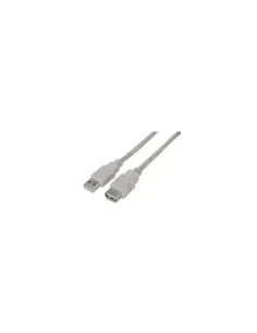 Cable Alargador USB 2.0 Aisens A101-0014/ USB Macho - USB Hembra/ Hasta 2.5W/ 60Mbps/ 3m/ Beige