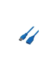 Cable Alargador USB 3.0 Aisens A105-0045/ USB Macho - USB Hembra/ Hasta 9W/ 625Mbps/ 1m / Azul