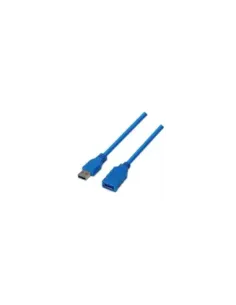 Cable Alargador USB 3.0 Aisens A105-0046/ USB Macho - USB Hembra/ Hasta 9W/ 625Mbps/ 2m/ Azul