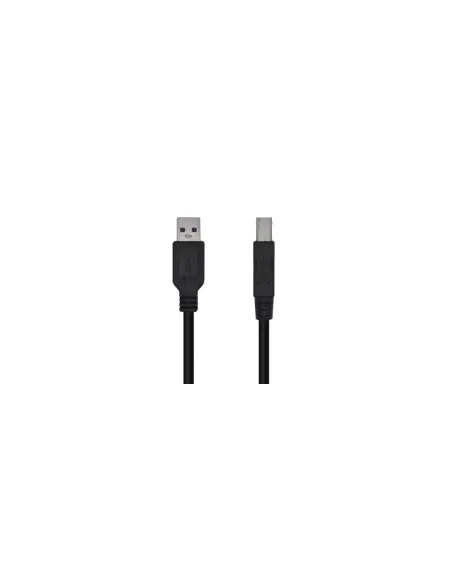 Cable USB 3.0 Impresora Aisens A105-0444/ USB Tipo-B Macho - USB Macho/ 5Gbps/ 2m/ Negro