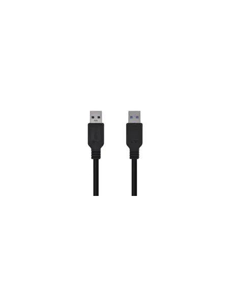 Cable USB 3.0 Aisens A105-0446/ USB Macho - USB Macho/ 1m/ Negro
