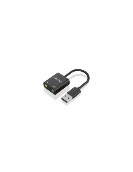 Tarjeta de Sonido Aisens A106-0769/ USB Macho - 2xJack 3.5 Hembra