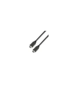 Cable USB 2.0 Tipo-C Aisens A107-0056/ USB Tipo-C Macho - USB Tipo-C Macho/ 480Mbps/ 1m/ Negro