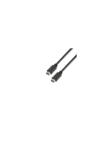Cable USB 2.0 Tipo-C Aisens A107-0056/ USB Tipo-C Macho - USB Tipo-C Macho/ 480Mbps/ 1m/ Negro