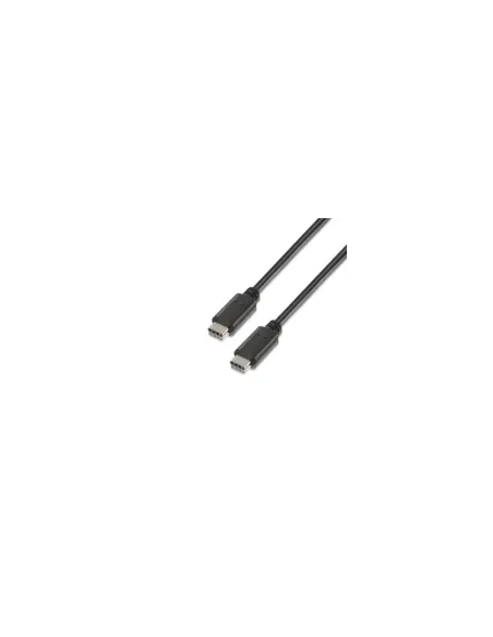 Cable USB 2.0 Tipo-C Aisens A107-0056/ USB Tipo-C Macho - USB Tipo-C Macho/ 480Mbps/ 1m/ Negro