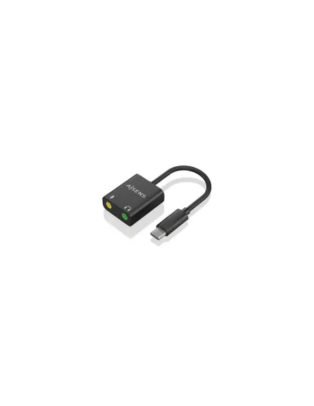 Tarjeta de Sonido Aisens A109-0767/ USB-C Macho - 2xJack 3.5 Hembra